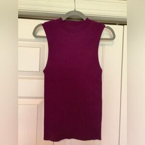 Michael Stars Kara Mockneck Shell Top | Plum | Size XL | Like new